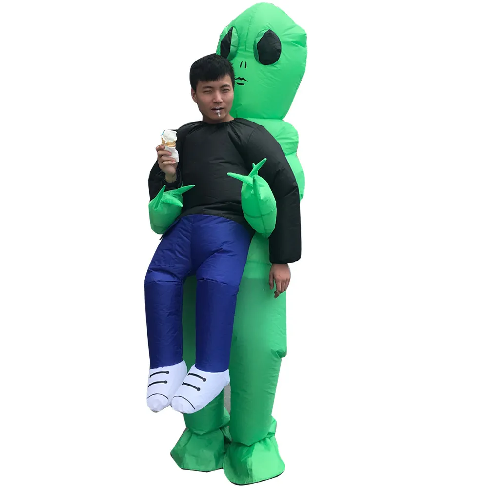 Halloween Men Women Funny Kidnapped by Aliens Cosply Costumes Male Female Party Mascot Costumes Inflatable Clothing2487