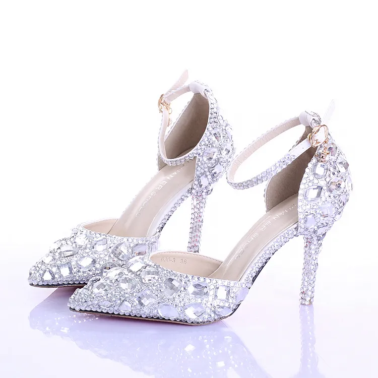 Mais novo cristal strass brilhante salto alto feminino senhora nupcial noite baile de formatura festa clube bar casamento dama de honra shoes246s