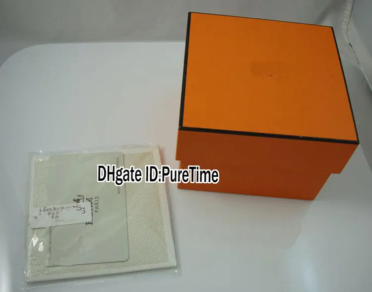 Scatola orologio arancione di alta qualità Scatola orologio da donna originale intera con carta certificato Sacchetti di carta regalo H Box Puretime281E