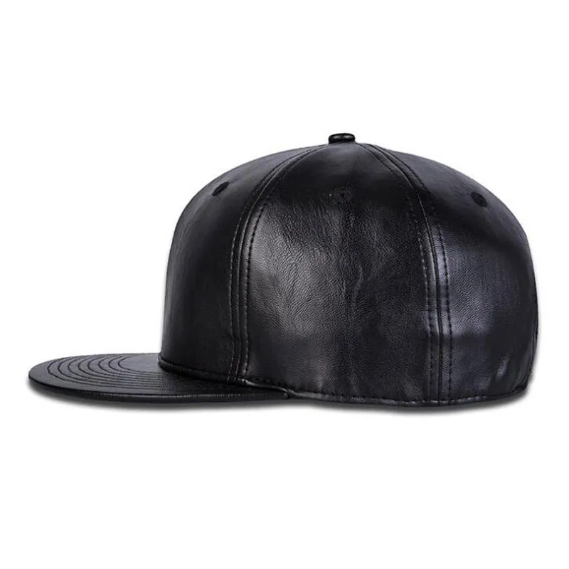 Słoneczna czapka skórzana materiał Snapback bliżej płaskiego brzegi na zewnątrz regulowany unisex rozmiar tenisowy hip-hop popularny baseball baseball SP249Q