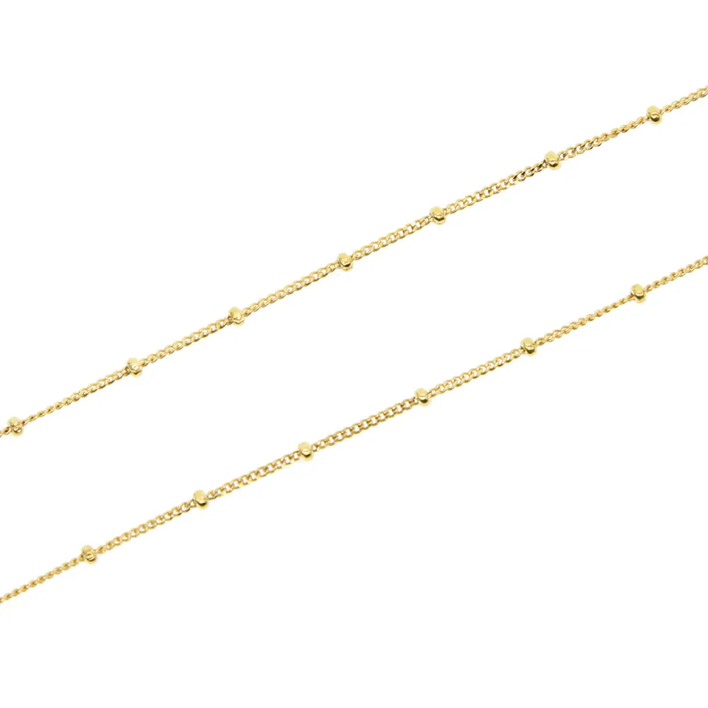 collana classica con catena di perline in argento di base Collana con catena argento oro 100% argento sterling 925260K