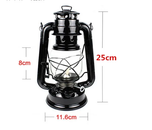 Bronze kerosene lamp retro horse camping outdoor tent lamp emergency camping portable hanging lamp