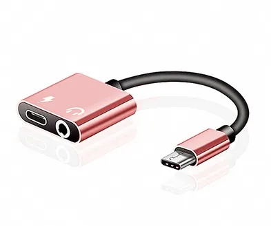 2 IN 1 Typ C Aux-Audiokabeladapter USB-Typ C bis 3,5 mm Kopfhöreranschluss Lade-Ladeadapter für Samsung-Smartphone / 