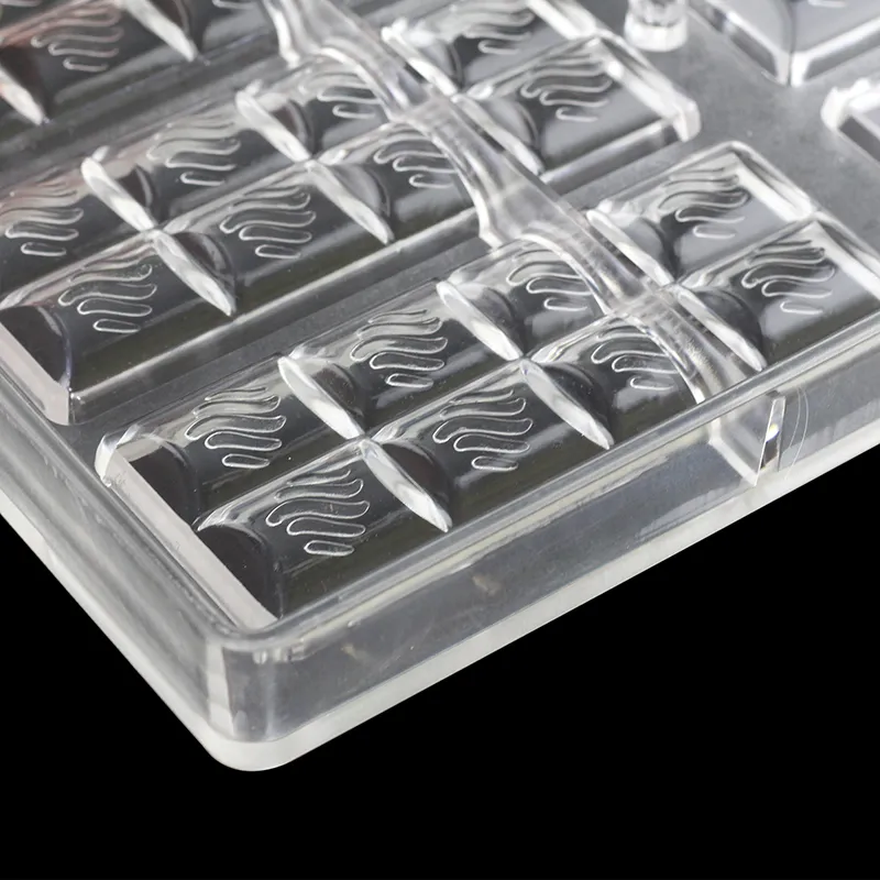 Moule à barres de chocolat en Polycarbonate, bricolage, décoration de gâteau, pâtisserie, plat de cuisson, outils de confiserie, bonbons au chocolat, Mold2941