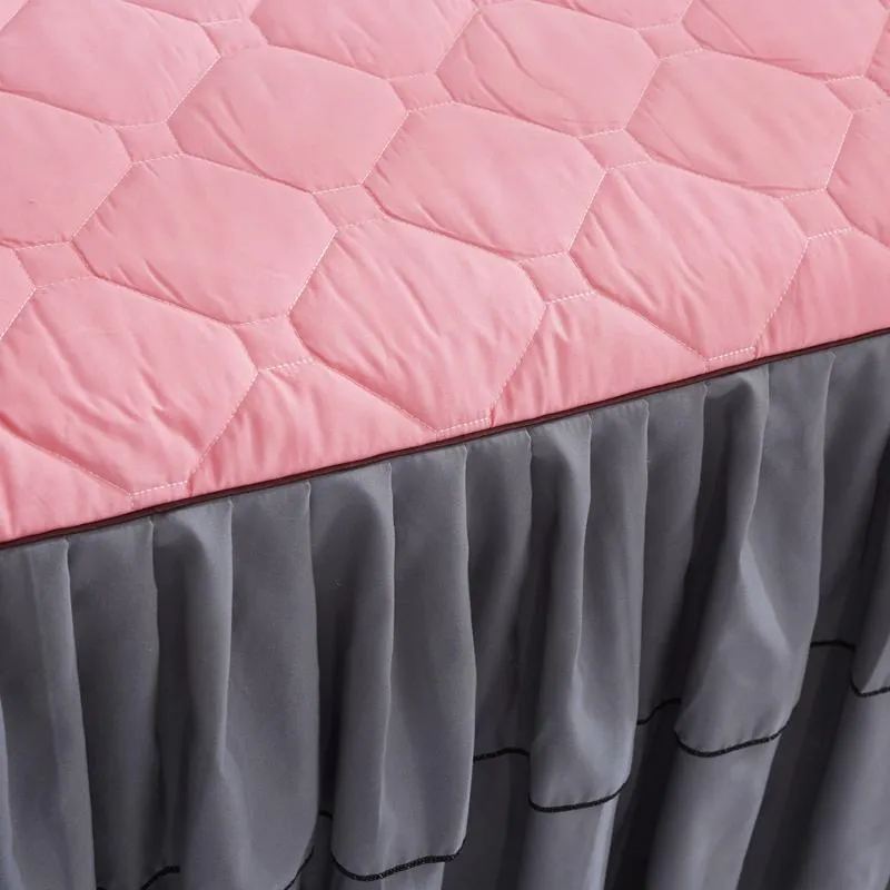jupe de lit princesse housse de matelas rose bleu été style coréen solide couverture de lit pleine reine roi taille literie set287R