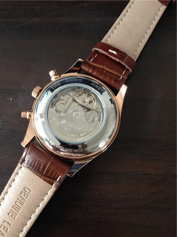 klassieke man horloge luxe roestvrij staal luxe horloge automatisch horloge man klok mode bedrijf nieuwe watche257u