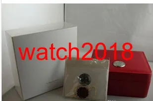 Caixas de relógio de luxo inteiras, nova caixa vermelha quadrada para relógios, etiquetas de cartão e papéis em inglês250u