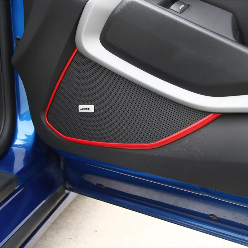ABS Car Inner Door Speaker Strip Cover Trim Bezel For Chevrolet Camaro Auto Interior Accessories