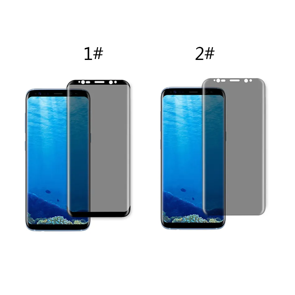 Privacy Temped Glass Anti Spy Samsung Galaxy S22 S21 S9 S8 Plus 20 Film a protezione curva antispui