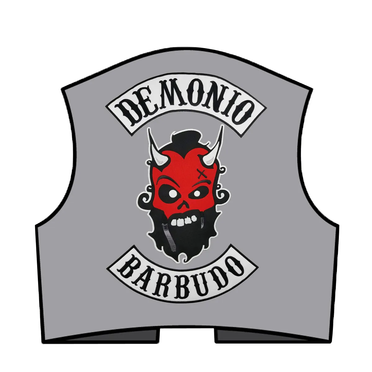 HOT SALE DEMONIO BARBUDO MOTORCYCLE LARGE BACK PATCH CLUB VEST OUTLAW BIKER MC PATCH 