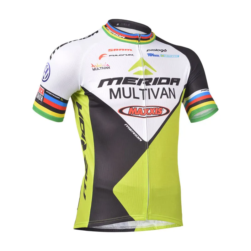 Merida Team Cycling krótkie rękawy Jersey BIB SETS NOWOŚĆ MĘŻCZYZNIE MĘŻCZYZNU DRYMOWANYCH ODDZIAŁ SŁOMA MTB