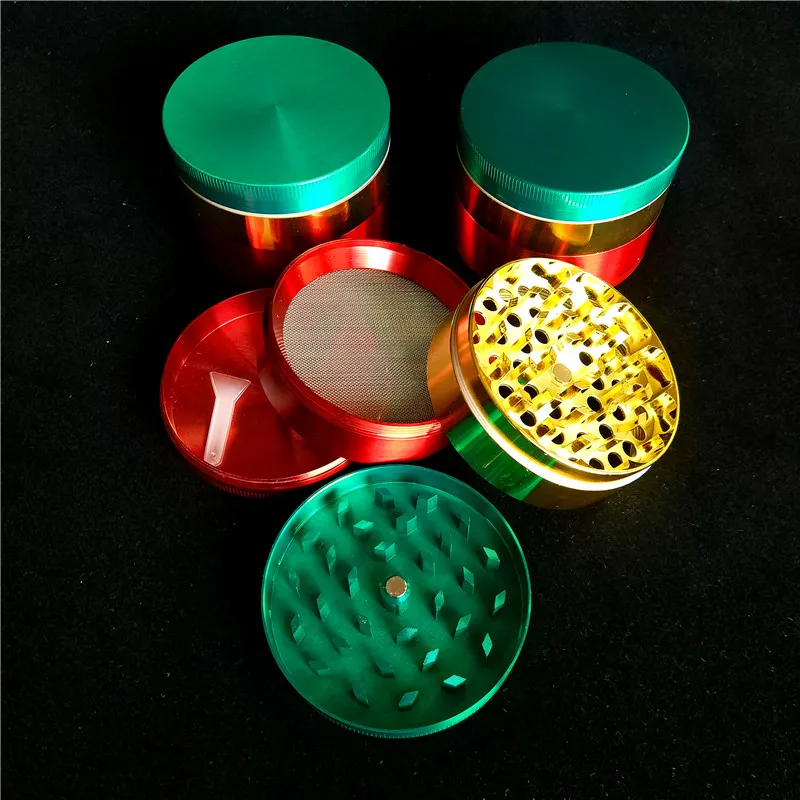 Goede 60 mm rood geel groen grote kruidenslijpmachines 3-laags tabaksmolen Goedkope Big Cali Crusher Grinder Diamond Herb Grinder voor Sal7611289