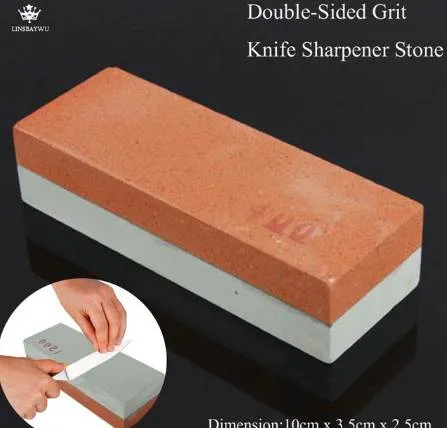 Dubbelzijdig keukenslijper Stone Pocket Diamond Diamant whetstone slijpende stenen keukenaccessoires2741