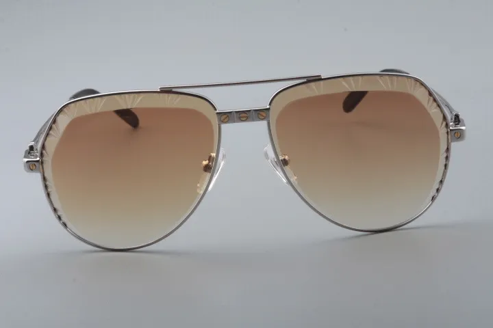 -selling high-quality sunglasses fashionable high-end atmosphere unique engraving lens sunglasses 1324912-A size 59-15-140m3477