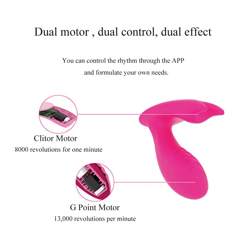 Meselo Wearable Vibrator Phone App Remote Control 7 Speed ​​Double Head Sex Toys For Woman Clitorial Gspot Vagina Dildo Vibrators Y5757331