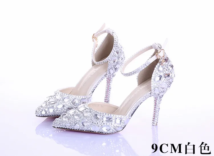 newest crystal rhinestone Shiny high heel female lady's Women Bridal Evening Prom Party club Bar Wedding Bridesmaid shoes2775