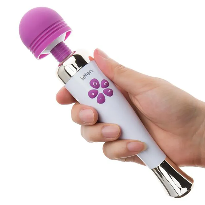 Fantasi kraftfull klitorisstimulator vibrator uppladdningsbar 10 frekvens 7 hastighet magiska trollstav massager sex leksaker för kvinna god kvalitet