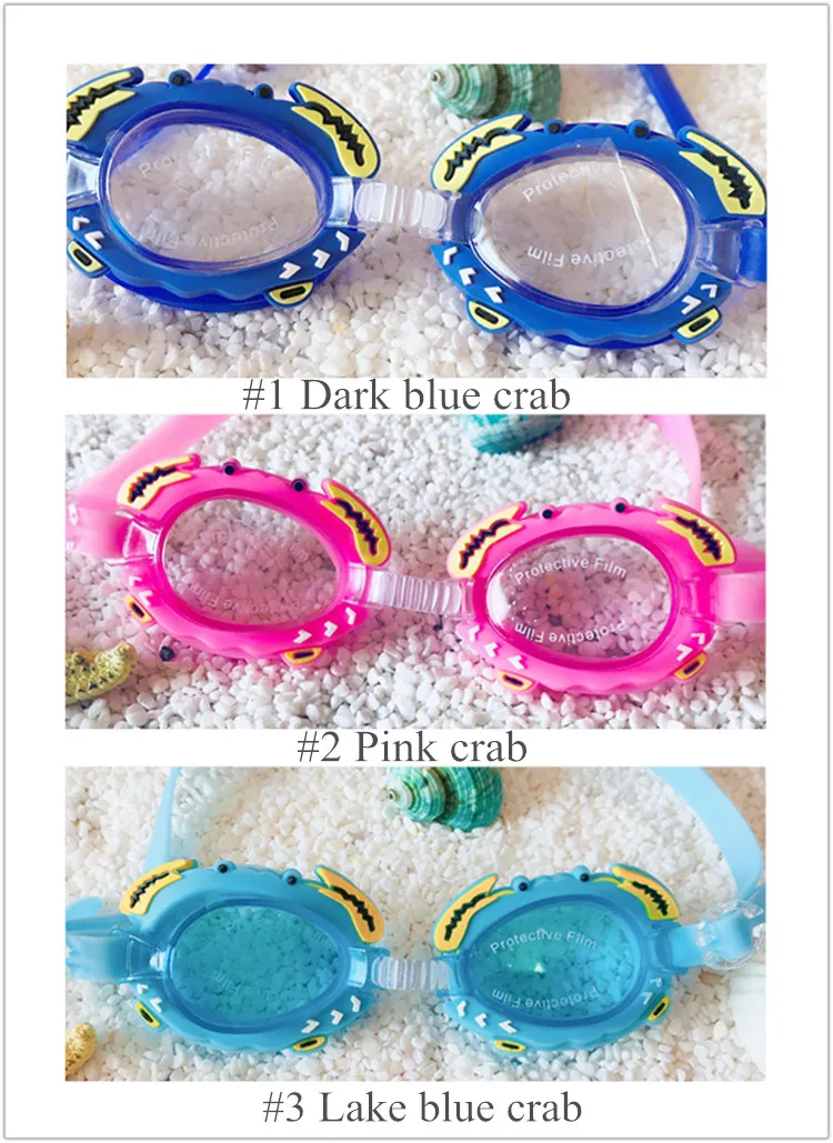 Kids Antifog Waterproof Swimming Goggles for Boys and Grils Cartoon Patter Diving Glasses With Earplugs Silicone Swimming Eyewear Eyeglasses