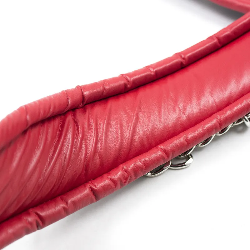 Algemas de couro pu acolchadas para pulsos e tornozelos_voghion.com