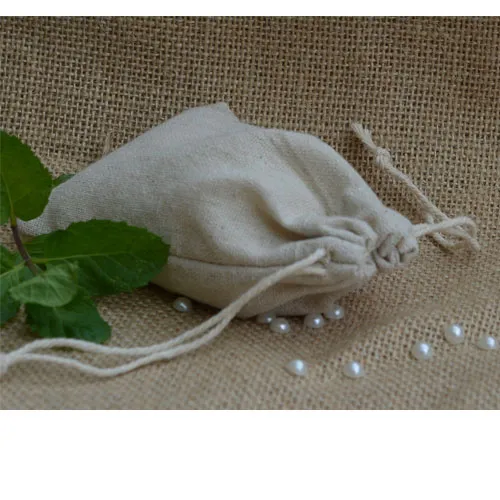 Natural Linen Presentväska 7x16cm 8x22cm 10x35cm peruker hår smycken presentförpackning Pouch2293