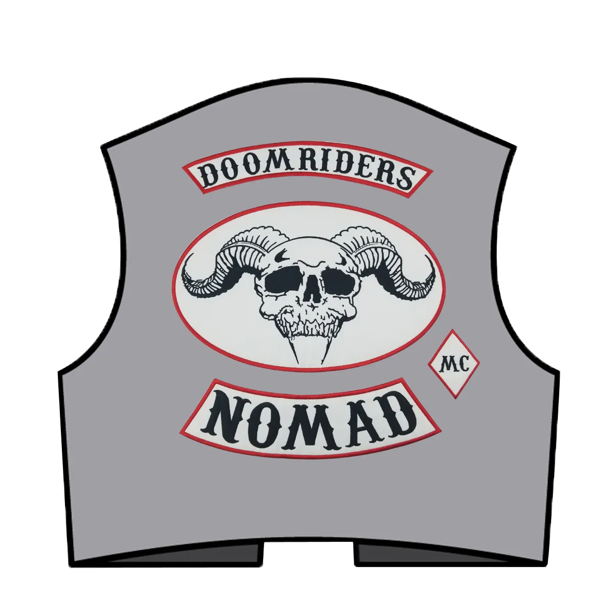 OUTLAW DOOMRIDERS BIKER MC COLORS 1%er PATCH - VINTAGE REAL ORIGINAL MOTORCYCLE CLUB VEST