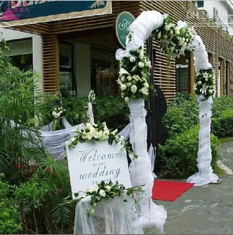 Fio de tule de organza branco de 50 cm de largura para cenário de casamento romântico suprimentos decoração 164 pés por lote231n