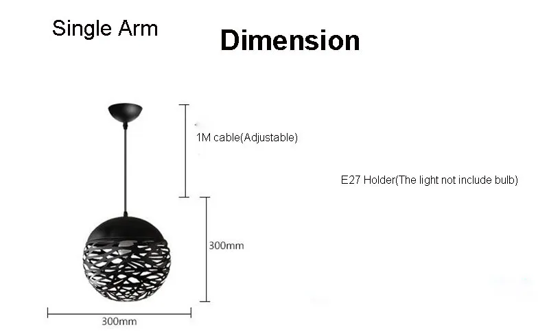 Modern Pendant Lamp Metal Pendant Light Globle Lamp With E27 Holder Cut Out Style New Style for Living Room 212t