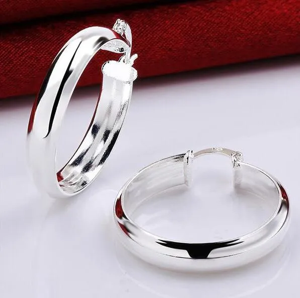 2020 Gorąca Sprzedaż Damska Platerowanie Sterling Silver Earring Mieszane 10styl High Grade Fashion 925 Silver Circles Okrągłe kolczyki