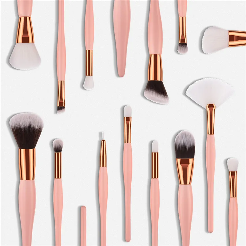 Professional Makeup Brush Set - Fan, Powder, Foundation, Eyeshadow, Eye ...