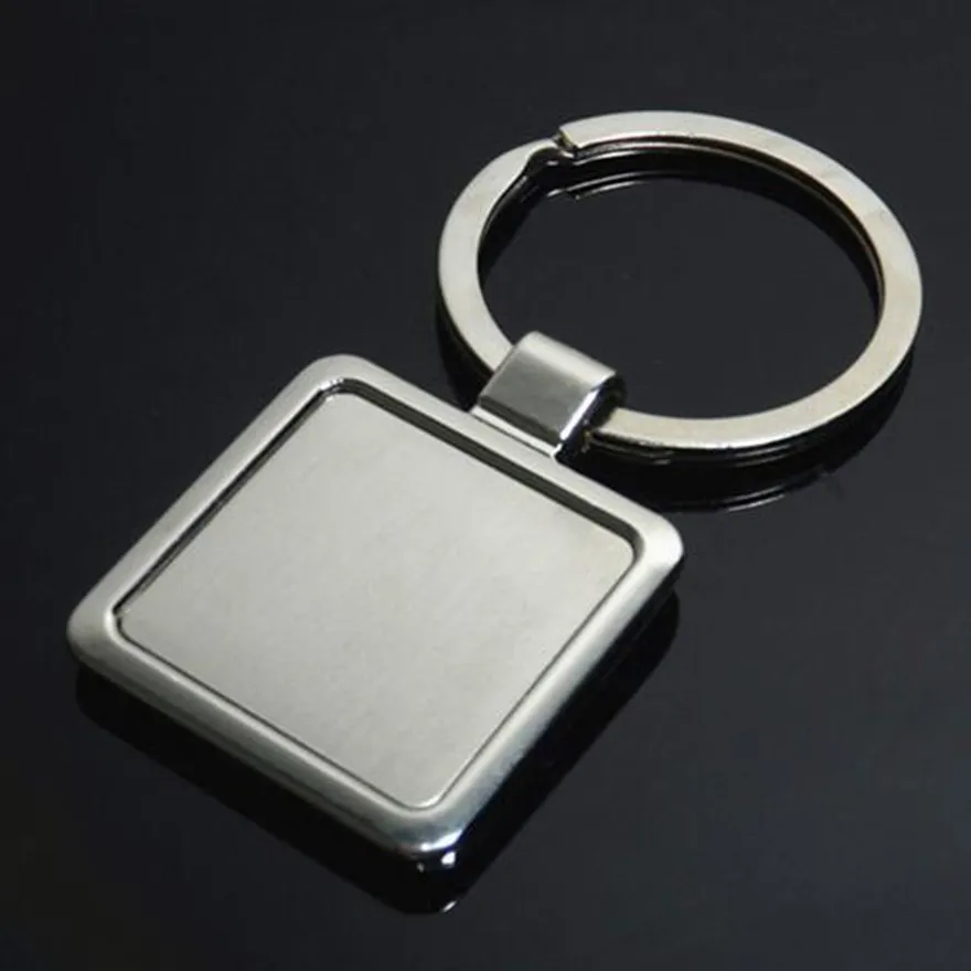 Целые 50 шт., пустой металлический брелок для ключей, рекламные бирки для ключей, персонализированные лазерные брелоки с логотипом - 207n