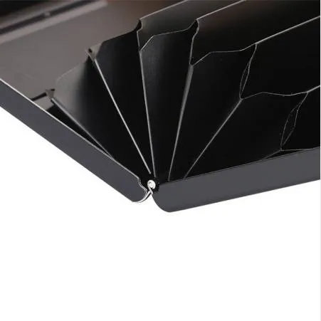 New Klsyanyo svart rostfritt stål Metallfodral Box Men Kvinnor Business Credit Card Holder Case Cover Coin Wallet330R