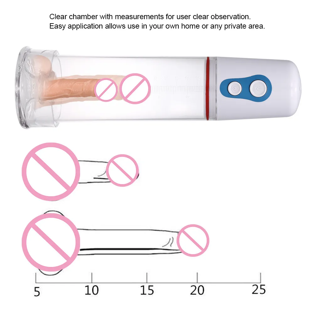 Elektrisk penispumpförstoringspump Förstora automatisk vakuumsug Penis Förläng sexleksak Träning Vuxen Produkt Y181103059238633