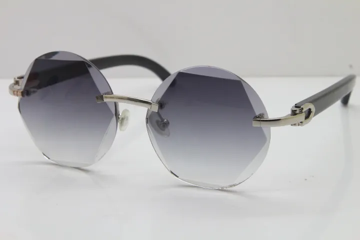 Yeni Stil T8200311 Çıkarsız Siyah Buffalo Boynuzlu Güneş Gözlüğü Unisex Sınırlı Edition İyi Kaliteli Gözlük Açık havada Gözlükler240L