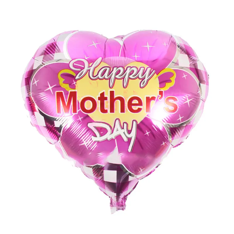 Père et mère amour ballons en forme de coeur bonne fête des mères ballon en aluminium fête des mères ballons globol 2801