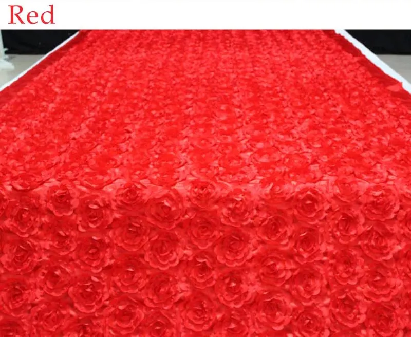 140CMX10Meter Fashion Satin 3D Rose Flower Wedding Agle Runner Wystrój małżeństwa Darki dywan Dekor Home Decor187d