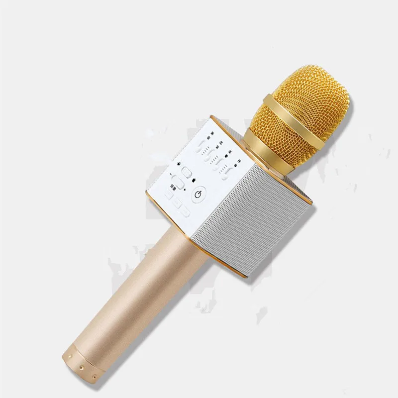 Magic Q9 Bluetooth Wireless Microphone Handheld Microfono KTV With Speaker Mic Loudspeaker Karaoke Q7 Upgrade For android phone 0802219