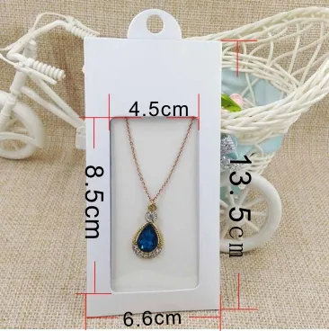 30st Multi Color Cardboard Jewelry Package Display Window Hanger Box Present Box Halsband örhänge smycken Packing Hanger240J