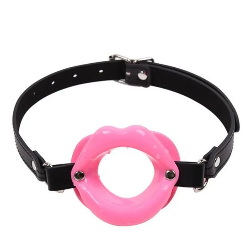 Nieuwe Speeltjes Voor Vrouwen Erotische Speelgoed Fetish Leer Rubberen Lippen O Ring Open Mond Gag Bondage Hoofdsteunen Bdsm Speeltjes voor Koppels Y11241418