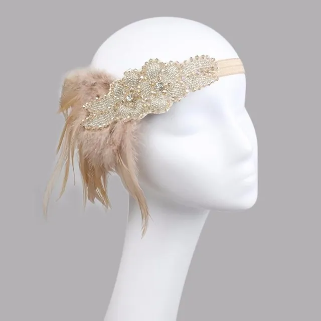 4 STUKS VEEL Vrouwen Veren Hoofdband Haaraccessoires Strass Kralen Pailletten Haarband Jaren 1920 Vintage Gatsby Party Headpiece284H