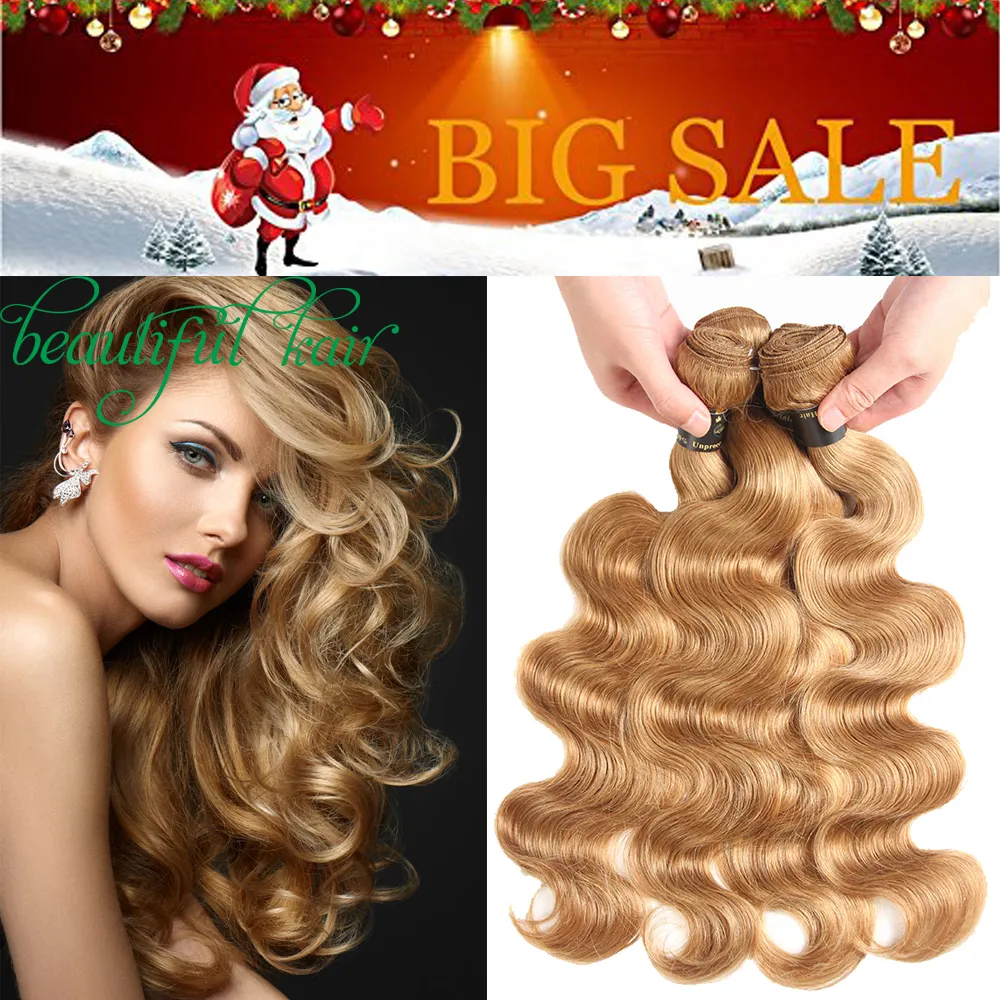 Siyusi Hair Products Блондинка Перуанская Индийская Малайзия Бразильская Виргинская Объемная Волна Плетет Чистый Цвет # 2 # 30 # 99J # 27 Пучки человеческих волос
