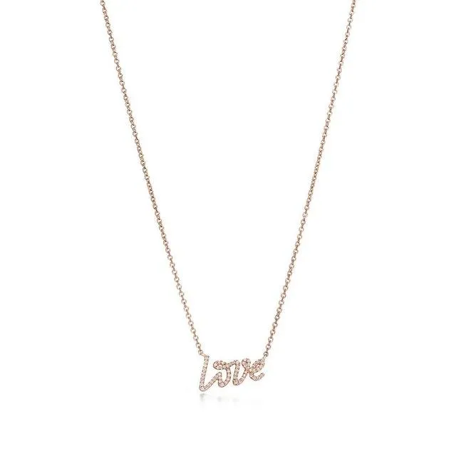 DORAPANG 100% 925 Sterling Zilveren Ketting Hanger Hartvormige Boog Liefde Hanger Ketting Rose Goud Originele Echte Vrouwen Jewelry181B