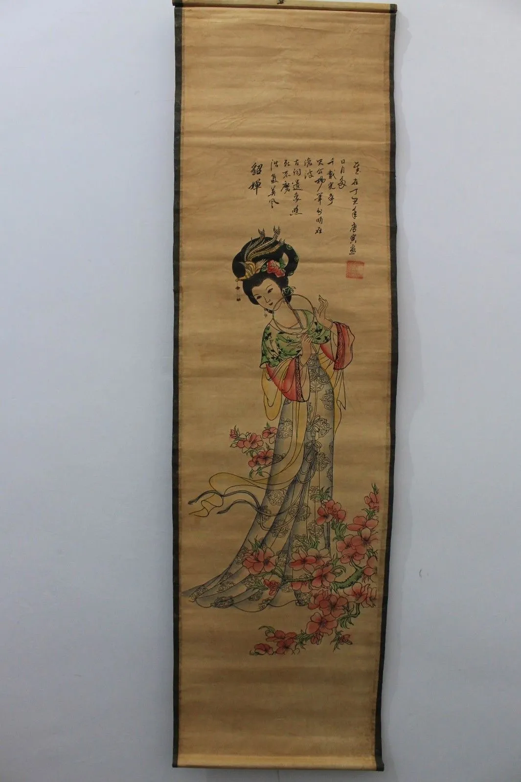 Chinese Hanging Scroll Tang Yin China Hand painting Ancient Beauty Four ancient Chinese beauty2630