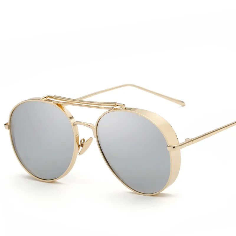 Mode runde Sonnenbrille Europäische Markendesigner polarisierte Sonnenbrille für Männer Frauen Dicke Kante V Gläsebrille300y