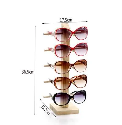 New Sun Glasses Eyeglasses Wood Display Stands Shelf Glasses Display Show Stand Holder Sunglasses Frames Rack Nine Sizes Can Choos209W