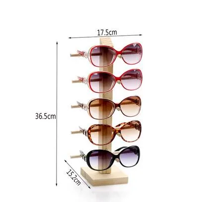 Nya solglasögon glasögon trä skärmstativ stativ hyllglasögon display show stativ hållare solglasögon ramar rack nio storlekar kan choos327u