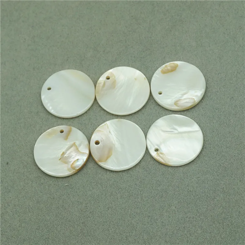 / 35MM Perles rondes en coquillage blanc naturel pour bijoux boucles d'oreilles faisant des perles de coquillage en vrac avec trou bijoux à bricoler soi-même Findings281m