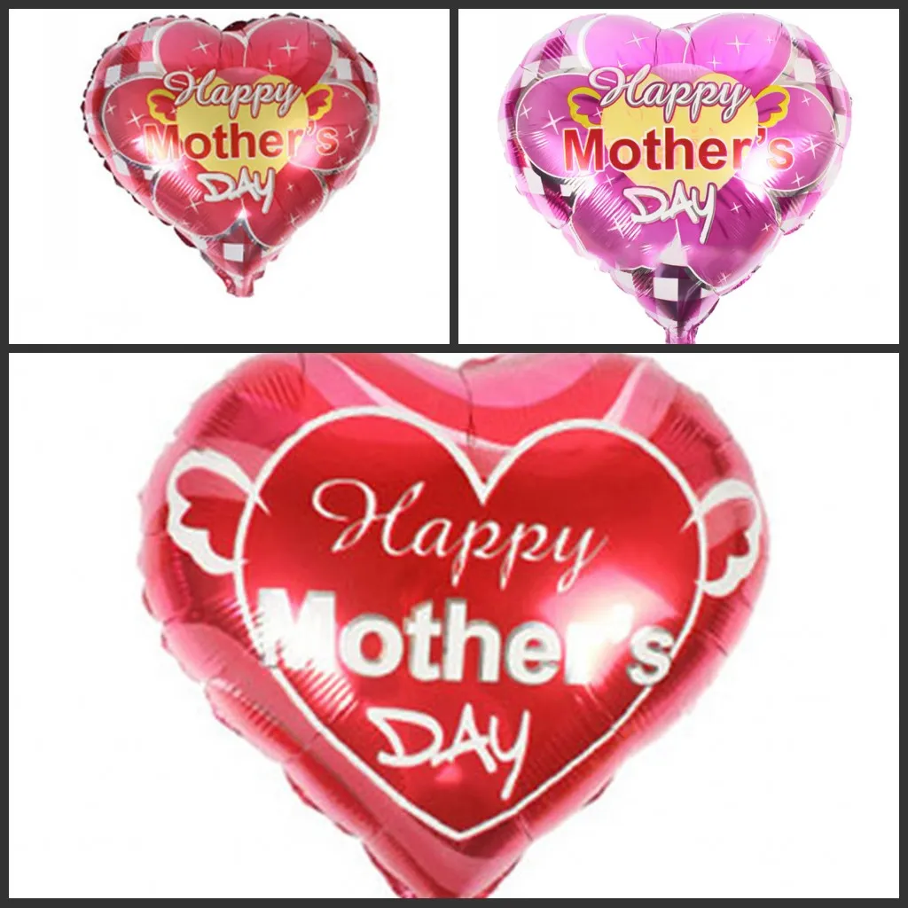 Père et mère amour ballons en forme de coeur bonne fête des mères ballon en aluminium fête des mères ballons globol 2801