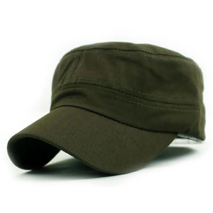 1 st mode män kvinnor multicolor unisex justerbar klassisk stil vanlig platt vintage armé hatt kadett cat1249o