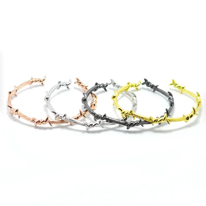 bangle womens wire men cuff pulsera titanium steel pulseras mujer Geometric Bracelet burbed Jewelry1207z