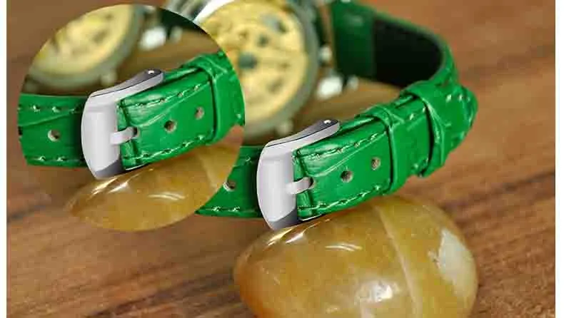 Senors Wengle New Clover Automatic MS Mechanical Watches Högkvalitativ äkta läderbutik genom botten Kvinnor Watches182J